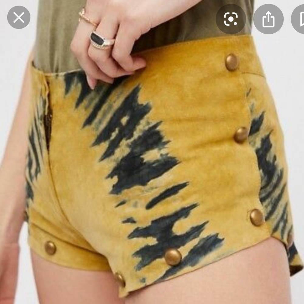 Free People Suede Renegade Shorts